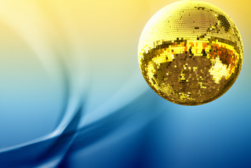 gold disco ball