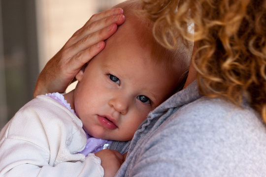 consoling baby girl