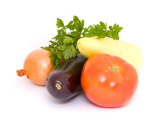 Vegetables on a white background