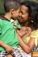 African American Mother and Child