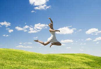 jumping woman