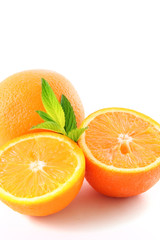 oranges and leaves of mint