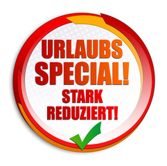 Urlaubs-Special! Button
