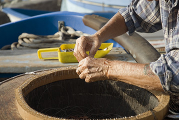 hands of fisherman