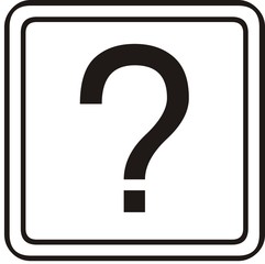 Sign with a question mark