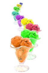 colored ice cream