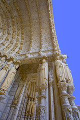 france,chartres,cathédrâle : portail nord
