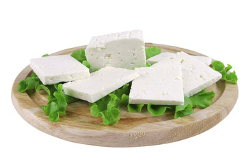 white cheese on plate