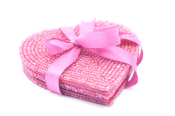 Pink beaded heart