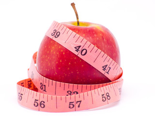 Red Apple with measure tape