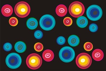 coloured retro circles