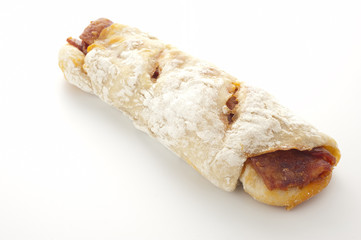 delicious bread with sausage