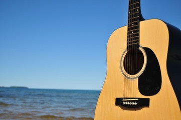 Guitar Facing The Beach