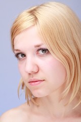 young woman close up