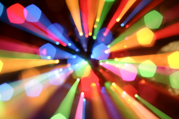 Abstract colorful light streaks explosion background - obrazy, fototapety, plakaty