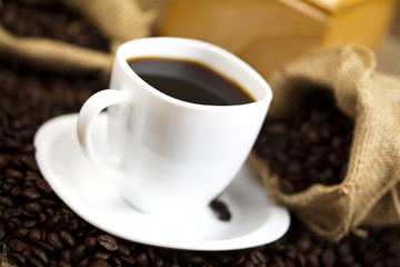 Old fashioned cup coffee