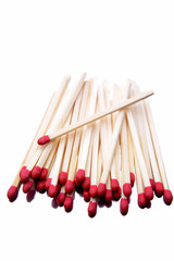 Matchsticks isolated on white background