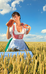 biergarten oktoberfest im freien