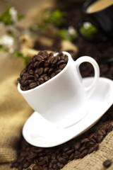 Old fashioned cup coffee