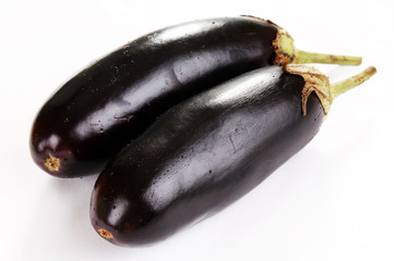 two aubergines