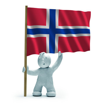 Norwegen Fahne norway flag staunen
