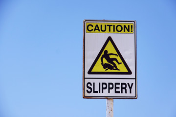 slippery sign