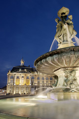Fuente en la Place de la Bourse, Bordeaux (France)