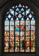 Stained glass at Antwerp church