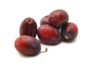 plums isolated