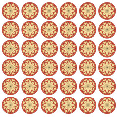 Fototapeta premium ornament Mediaeval seamless vector pattern red color