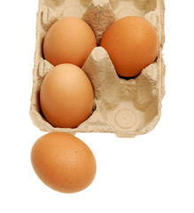 bio eggs in a paper box © Vera Kuttelvaserova