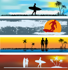 Tropical Beach Web Banner Templates
