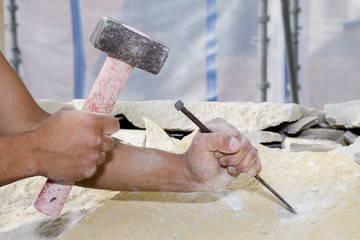 Stonecutter at work