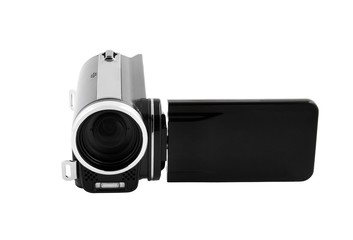 Digital camcorder isolated on white background