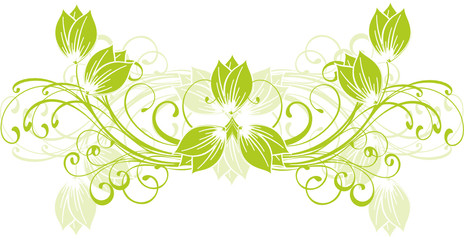 floral écolo vert tulippe