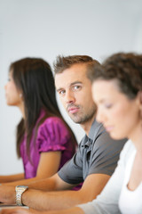 Fototapeta premium Portrait d'un stagiaire en formation commerciale