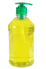 Soap bottle. Clipping path