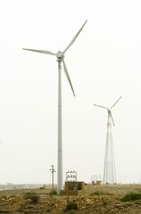 Eolienne dans le désert du thar