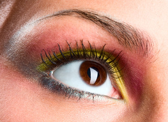Obraz premium Fashion eye, long eyelashes and beautiful eye.