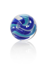 Isolated blue glass marbel