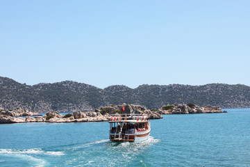 Boat in tne Mediterranean
