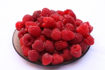 raspberries (Rubus idaeus) on table