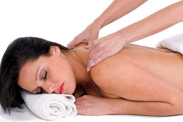 Fototapeta na wymiar Woman relaxing with a massage