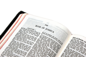 bible open to joshua