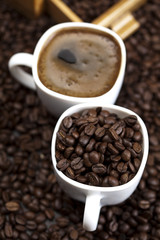 Cup of hot coffee