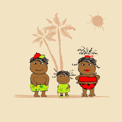 Family travel, summer holiday