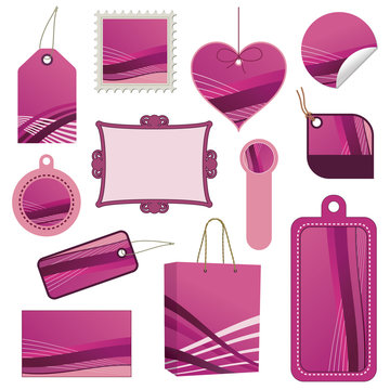 Pink Tag Set