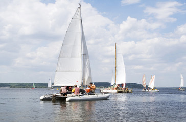 Obraz premium Racing sailboat