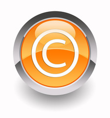Copyright glossy icon
