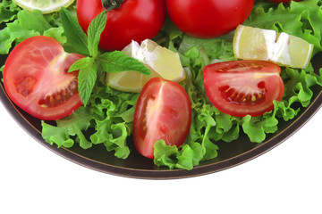 vegetable mix on dark dish